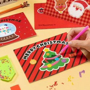 크리스마스카드 어린이집성탄카드 보석십자수카드만들기 유치원메시지도안