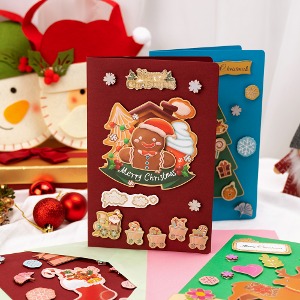 크리스마스입체카드세트 꾸미기쉬운 메세지카드만들기 연말성탄카드